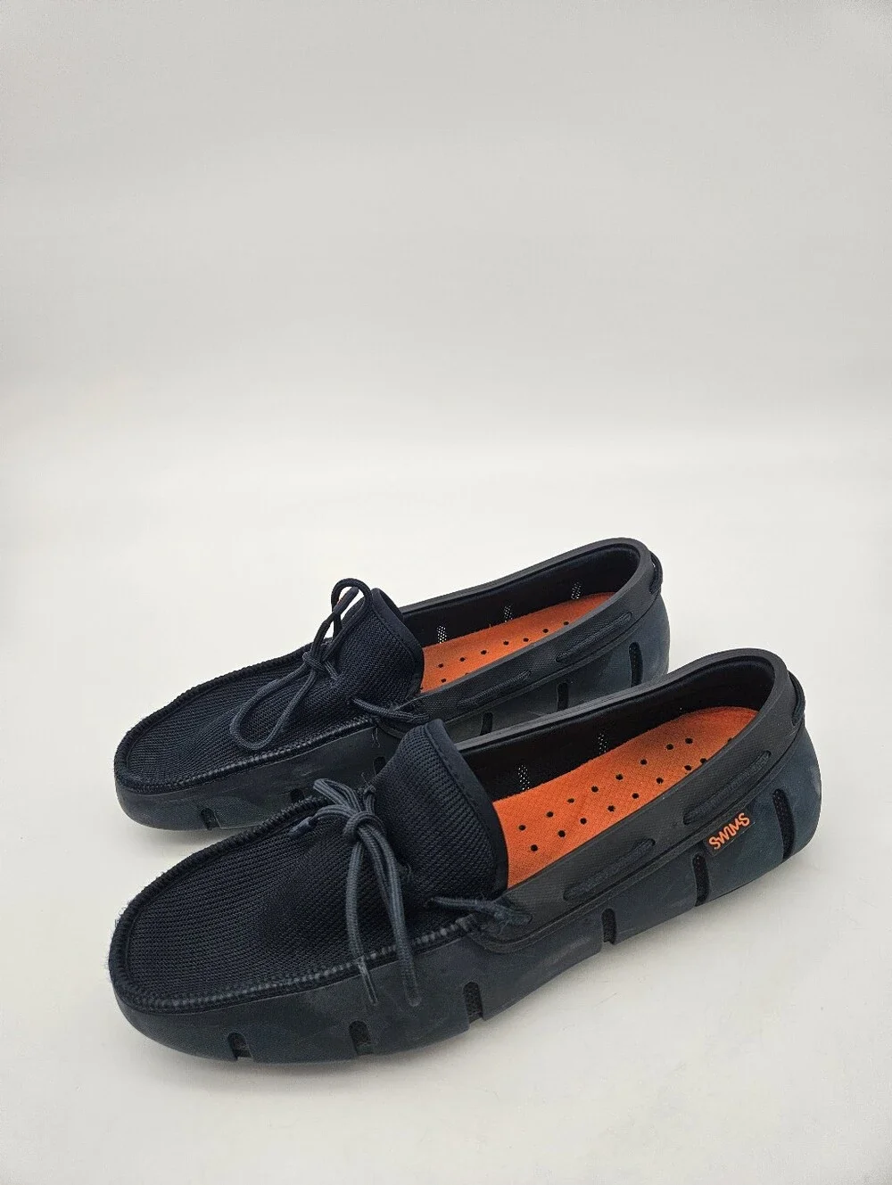 SWIMS Braided Lace Loafer Water Boat Shoes Mens 10 Navy Blue Preppy 21284-578